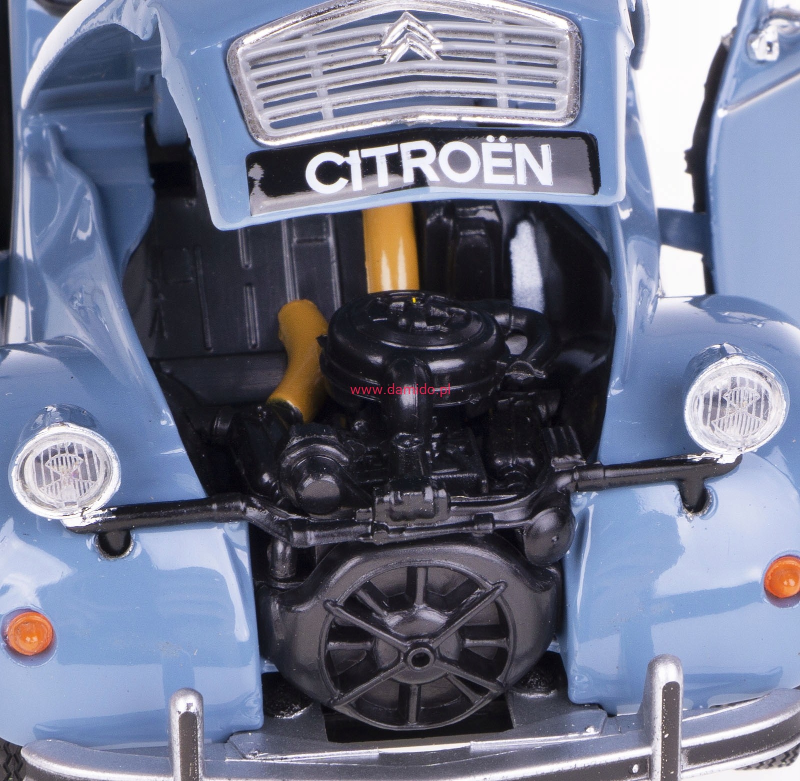 Voiture 1/24 Compatible Avec Citroen 2CV Bleue - Welly 24009A-bleue