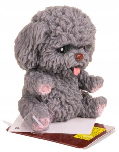 PIESEK Z GROSZKIEM ZABAWKA GUMOWA MIĘKKA MIŁA SZAR