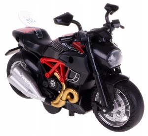 MOTOR METALOWY WYŚCIGOWY ŚWIATŁO DŹWIĘK NAPĘD CZER