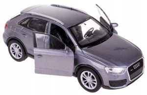 AUDI Q3 MODEL METALOWY WELLY 1:34/39 SREBRNY