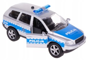 POLICJA VOLVO RADIOWÓZ METALOWY ŚWIATŁO LEKTOR PL