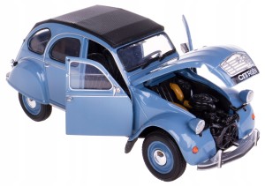 CITROEN 2CV MODEL METALOWY WELLY 1:24 NIEBIESKI