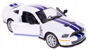 FORD SHELBY GT500 2007 KINSMART MODEL METAL 1:38 BIAŁY