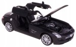 MERCEDES-BENZ SLS AMG MODEL METAL WELLY 1:24 CZARNY MAT