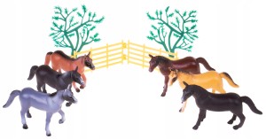 KONIE ZESTAW FIGUREK KONI RUMAKI 10 SZT. HSH001