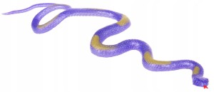 WĄŻ PERŁOWY ZABAWKA GUMOWA FIOLETOWY 50 CM.