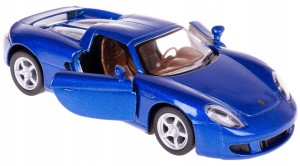 PORSCHE CARRERA GT KINSMART MODEL METALOWY 1:36 NIEBIESKI