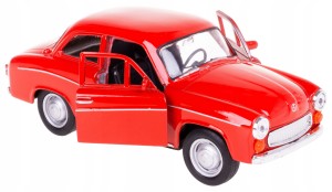 SYRENA 105 MODEL METALOWY WELLY 1:34-39 SYRENKA CZERWONY