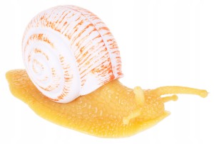ŚLIMAK GUMOWA SKORUPA PLASTIKOWA MIĘCZAK POMARAŃCZOWY
