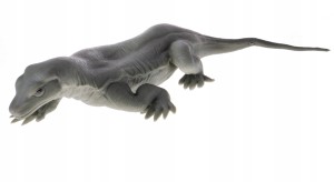 WARAN Z KOMODO 28 CM JASZCZURKA Z GROSZKIEM GUMOWA