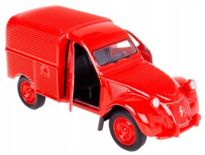 CITROEN 2CV FURGONETKA MODEL METALOWY WELLY 1:34 CZERWONY