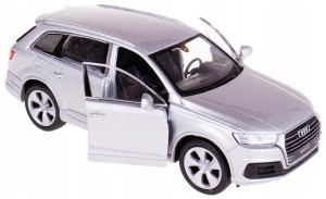 AUDI Q7 SREBRNY MODEL METALOWY WELLY 1:34/39