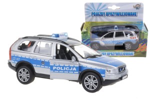 POLICJA RADIOWÓZ VOLVO XC90 METALOWY ŚWIATŁO DŹWIĘK JAK PRAWDZIWY