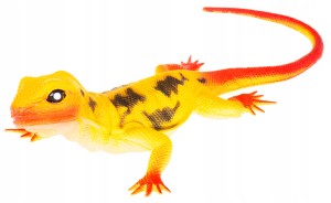  JASZCZURKA AGAMA 36 CM GUMOWA JASZCZUR ŻÓŁTO CZERWONY