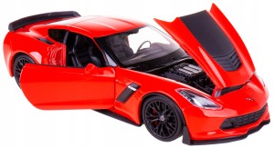 CHEVROLET CORVETTE Z06 MODEL METAL WELLY 1:24 CZERWONY
