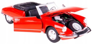 CITROEN DS 19 CABRIOLET MODEL METALOWY WELLY 1:24 CZERWONY