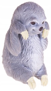 LENIWIEC Z GROSZKIEM ZABAWKA GUMOWA MIĘKKA SZARY