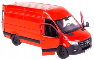 MERCEDES-BENZ SPRINTER MODEL METALOWY KINSMART CZERWONY 1:48