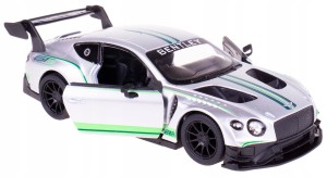 BENTLEY GT3 MODEL METAL KINSMART 1:38 SREBRNY