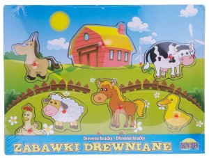 PUZZLE DREWNIANE FARMA UKŁADANKA 00397 +12M NEW!!
