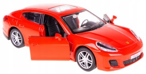 PORSCHE PANAMERA TURBO MODEL METALOWY 1:32/39 RMZ CZERWONY