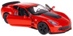 CHEVROLET CORVETTE Z06 2017 MODEL METAL WELLY 1:34/39 CZERWONY