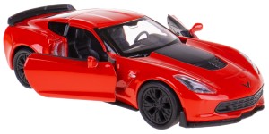 CHEVROLET CORVETTE Z06 2017 MODEL METAL WELLY 1:34/39 CZERWONY