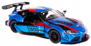 TOYOTA SUPRA GR RACING MODEL METAL KINSMART 1:36 NIEBIESKI