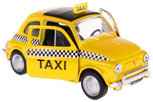 FIAT NUOVA 500 MODEL METALOWY WELLY 1:34/39 TAXI
