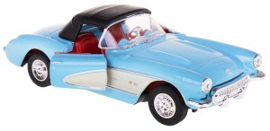 CHEVROLET CORVETTE 1957 MODEL METALOWY WELLY 1:34 BŁĘKIT
