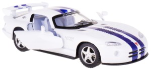 DODGE VIPER GTS R METALOWY KINSMART 1:36 BIAŁY