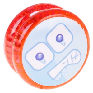 JOJO YOYO JO-JO EMOTKI BUŹKI ZE ŚWIATŁEM LED CZERWONY