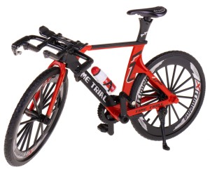 ROWER TRIATHLONOWY MODEL METALOWY TIME TRIAL 1:10 CZERWONY