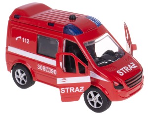 VAN STRAŻ POŻARNA METAL ŚWIATŁO DŹWIĘK LEKTOR PL