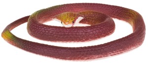 KOBRA WĄŻ GUMOWY ZABAWKA GUMOWA BORDOWA 65 CM
