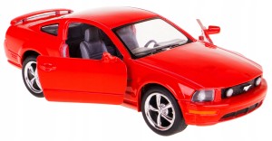 FORD MUSTANG 2006 MODEL METAL KINSMART 1:34 CZERWONY