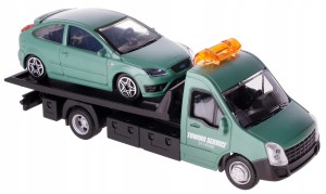 AUTO LAWETA + FORD FOCUS BBURAGO 1:43 ZIELONY