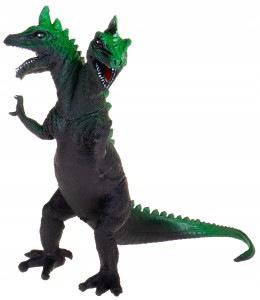 SMOK DWUGŁOWY DRAGON ZABAWKA GUMOWA 20CM NR 1