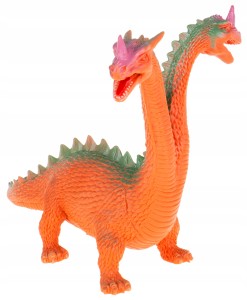 SMOK DWUGŁOWY DRAGON ZABAWKA GUMOWA 17CM NR 5