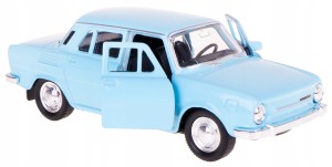 SKODA 100 MODEL METALOWY WELLY 1:34/39 BŁĘKITNY