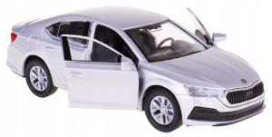 SKODA OCTAVIA NEW GENERATION MODEL METAL WELLY 1:34-39 SREBRNY