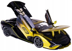 LAMBORGHINI SIAN FKP 37 MODEL BBURAGO 1:18 ŻÓŁTOCZ