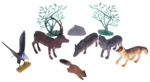 ZESTAW ZWIERZĄT LEŚNYCH + AKCESORIA 9 EL HSH013
