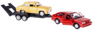 POLONEZ CARO + SYRENA 105 NA LAWECIE METALOWY MODEL WELLY 1:34/39