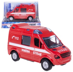 STRAŻ POŻARNA VAN METALOWA Z NAPĘDEM NEW!!!