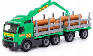 DUŻA CIĘŻARÓWKA 74CM TRANSPORT DRZEWA DŹWIG WADER-POLESIE