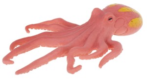 OŚMIORNICA MIĘKKA GUMOWA Z GROSZKIEM 18 CM. CZERWONA