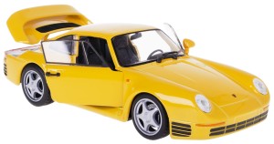 PORSCHE 959 METALOWY MODEL WELLY 1:24 ŻÓŁTY 