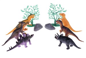 ZESTAW DINOZAURÓW 6 SZT FIGURKI + 4 xAKCESORIA NR1