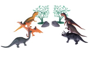 ZESTAW DINOZAURÓW 6 SZT FIGURKI + 4 xAKCESORIA NR2